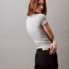 Μπλούζα από βαμβάκι με ραβδώσεις Μπλούζα από βαμβάκι με ραβδώσεις