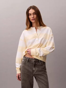 Μπλούζα Henley με ρίγες Varsity