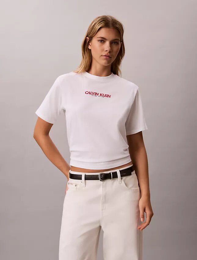 Μπλούζα με γραφικό λογότυπο Calvin Klein Μπλούζα με γραφικό λογότυπο Calvin Klein