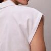 Μπλούζα με κοντά μανίκια από μείγμα λινού Μπλούζα με κοντά μανίκια από μείγμα λινού