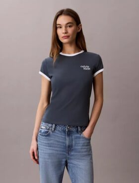Μπλούζα Slim Ringer με λογότυπο 1989