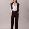 Παντελόνι Barrel από Cotton Stretch τβίλ Παντελόνι Barrel από Cotton Stretch τβίλ