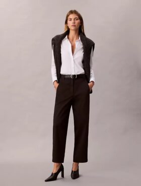 Παντελόνι Barrel από Cotton Stretch τβίλ