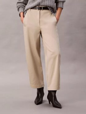 Παντελόνι Barrel από Cotton Stretch τβίλ
