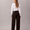 Παντελόνι Barrel από Cotton Stretch τβίλ Παντελόνι Barrel από Cotton Stretch τβίλ