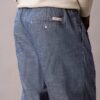 Παντελόνι Chambray με ίσια γραμμή και ελαστική μέση Παντελόνι Chambray με ίσια γραμμή και ελαστική μέση