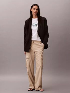 Παντελόνια Cargo από μαλακό twill