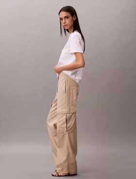 Παντελόνια Cargo από μαλακό twill