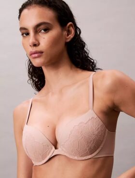 Perfectly Fit Push-Up Plunge Bra με δαντέλα που εφαρμόζει τέλεια