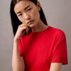 Πλεκτό T-shirt με ψηλό γιακά Πλεκτό T-shirt με ψηλό γιακά