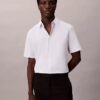 Πουκάμισο από Cotton Stretch με κουμπιά και στενή γραμμή