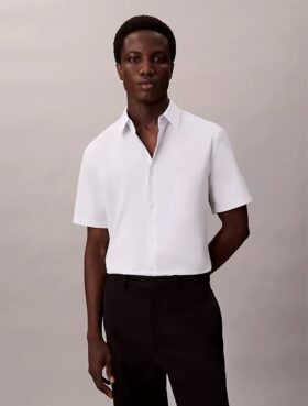 Πουκάμισο από Cotton Stretch με κουμπιά και στενή γραμμή