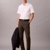 Πουκάμισο από Cotton Stretch με κουμπιά και στενή γραμμή