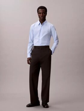 Πουκάμισο με κουμπιά από Cotton Stretch με καρό μοτίβο
