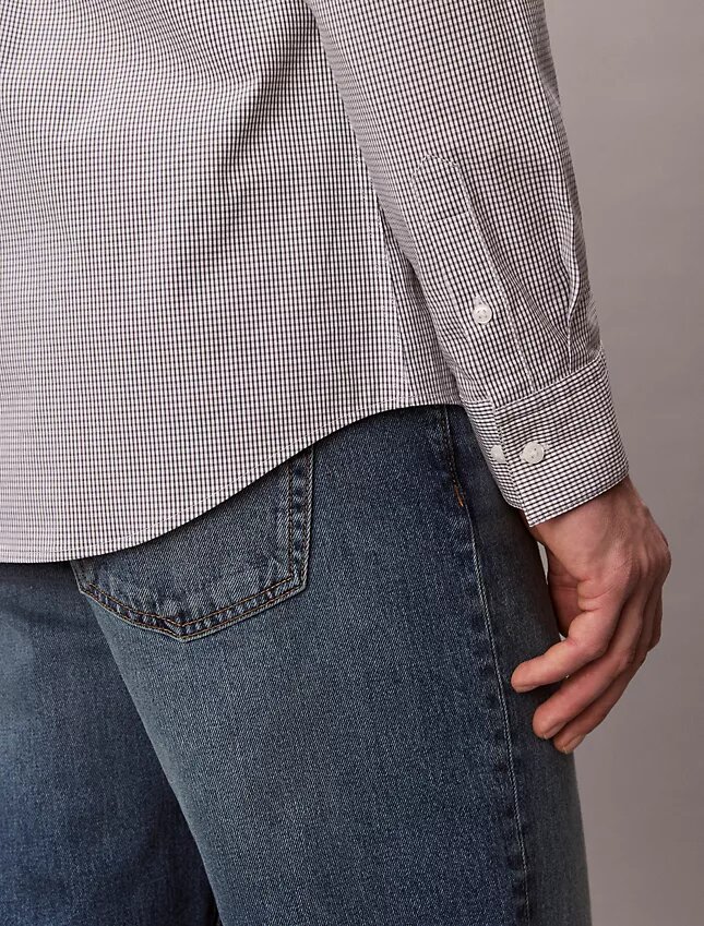 Πουκάμισο με κουμπιά από Cotton Stretch με καρό μοτίβο Πουκάμισο με κουμπιά από Cotton Stretch με καρό μοτίβο