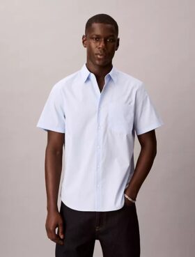Πουκάμισο με κουμπιά από Cotton Stretch με λεπτές ρίγες