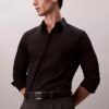 Πουκάμισο με κουμπιά από Cotton Stretch ποπλίν με στενή γραμμή Πουκάμισο με κουμπιά από Cotton Stretch ποπλίν με στενή γραμμή