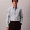 Πουκάμισο Supima Stretch Slim με ρίγες βαμμένες στο νήμα