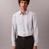 Πουκάμισο Supima Stretch Slim με ρίγες βαμμένες στο νήμα