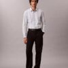 Πουκάμισο Supima Stretch Slim με ρίγες βαμμένες στο νήμα
