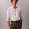 Πουκάμισο Supima Stretch Slim με ρίγες βαμμένες στο νήμα