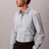 Πουκάμισο Supima Stretch Slim με ρίγες βαμμένες στο νήμα