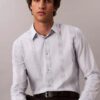 Πουκάμισο Supima Stretch Slim με ρίγες βαμμένες στο νήμα
