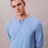 Πυτζάμα Henley με πλέξη βάφλας Πυτζάμα Henley με πλέξη βάφλας