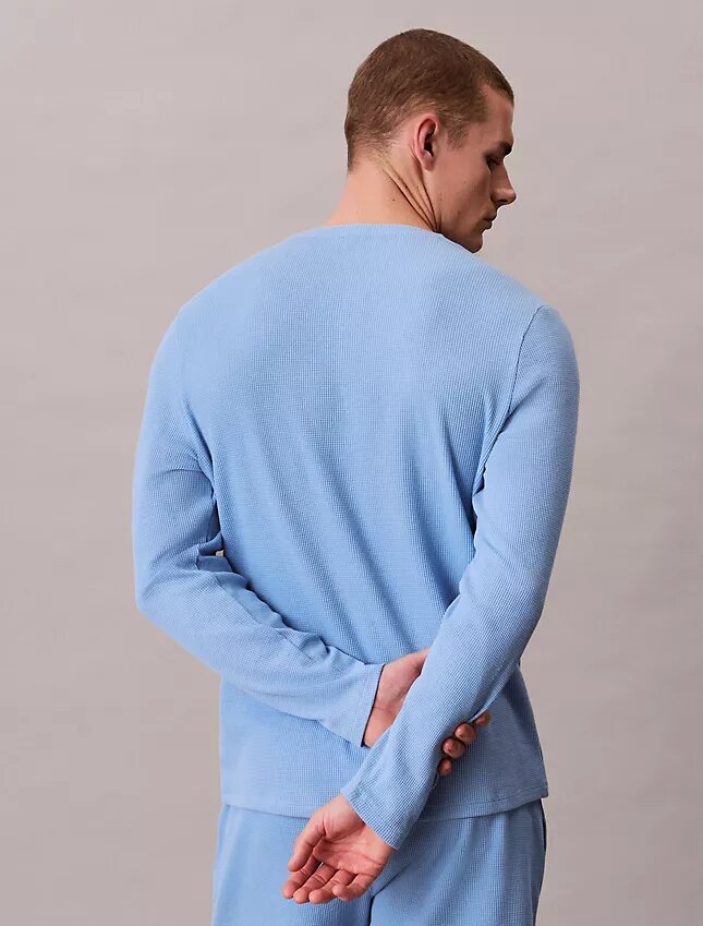Πυτζάμα Henley με πλέξη βάφλας Πυτζάμα Henley με πλέξη βάφλας