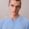 Πυτζάμα Henley με πλέξη βάφλας Πυτζάμα Henley με πλέξη βάφλας