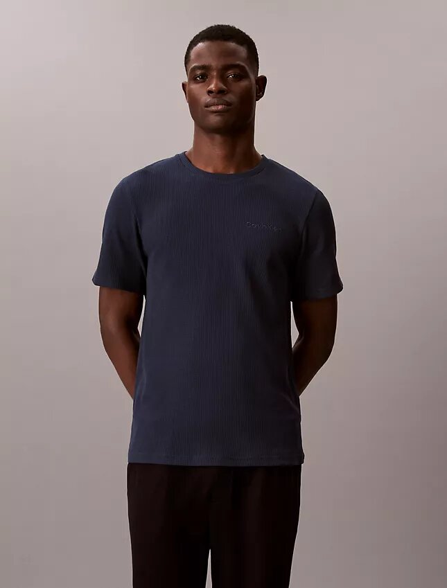 Πυτζάμα T-shirt με πλέξη βάφλας Πυτζάμα T-shirt με πλέξη βάφλας