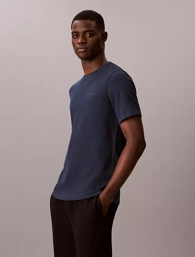Πυτζάμα T-shirt με πλέξη βάφλας Πυτζάμα T-shirt με πλέξη βάφλας