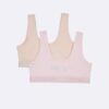 Σετ 2 Bralette με λωρίδα λογότυπου για κορίτσια Σετ 2 Bralette με λωρίδα λογότυπου για κορίτσια