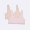 Σετ 2 Bralette με λωρίδα λογότυπου για κορίτσια Σετ 2 Bralette με λωρίδα λογότυπου για κορίτσια