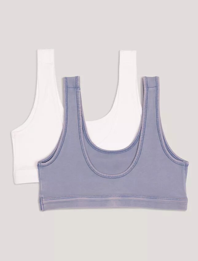 Σετ 2 κοριτσίστικων Bralette με ξεθωριασμένο χρώμα Σετ 2 κοριτσίστικων Bralette με ξεθωριασμένο χρώμα