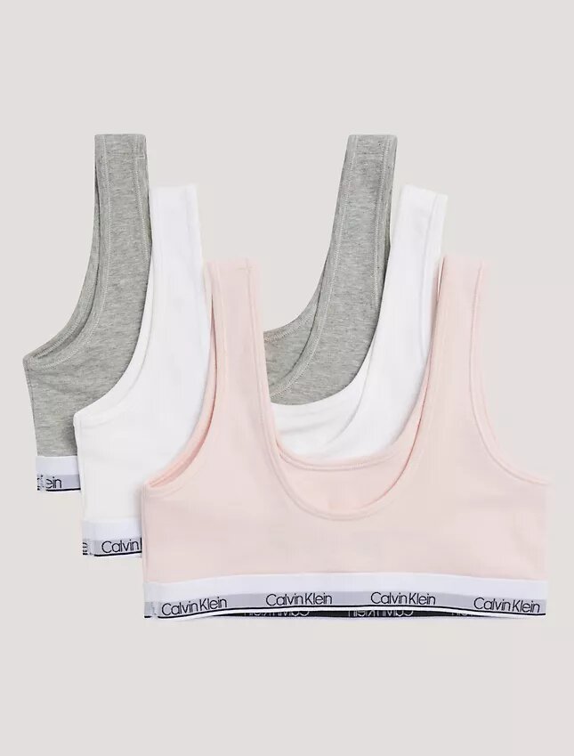 Σετ 3 Cotton Stretch Bralette χωρίς φόδρα για κορίτσια Σετ 3 Cotton Stretch Bralette χωρίς φόδρα για κορίτσια
