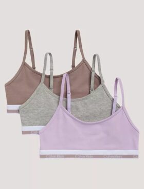 Σετ 3 κοντών Bralette από Cotton Stretch για κορίτσια