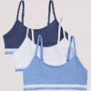 Σετ 3 κοντών Bralette από Cotton Stretch για κορίτσια Σετ 3 κοντών Bralette από Cotton Stretch για κορίτσια