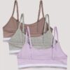 Σετ 3 κοντών Bralette από Cotton Stretch για κορίτσια Σετ 3 κοντών Bralette από Cotton Stretch για κορίτσια