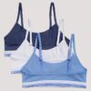 Σετ 3 κοντών Bralette από Cotton Stretch για κορίτσια Σετ 3 κοντών Bralette από Cotton Stretch για κορίτσια