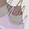 Σετ 3 κοντών Bralette από Cotton Stretch για κορίτσια Σετ 3 κοντών Bralette από Cotton Stretch για κορίτσια