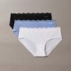 Σετ 3 τεμαχίων Hipster από ελαστική Microfiber με δαντέλα Σετ 3 τεμαχίων Hipster από ελαστική Microfiber με δαντέλα