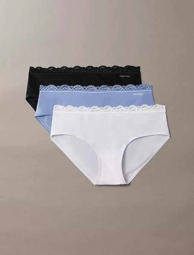 Σετ 3 τεμαχίων Hipster από ελαστική Microfiber με δαντέλα Σετ 3 τεμαχίων Hipster από ελαστική Microfiber με δαντέλα