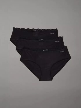 Σετ 3 τεμαχίων Hipster από ελαστική Microfiber με δαντέλα