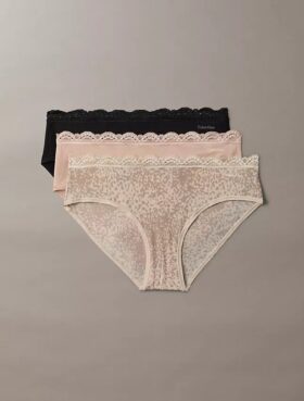 Σετ 3 τεμαχίων Hipster από ελαστική Microfiber με δαντέλα