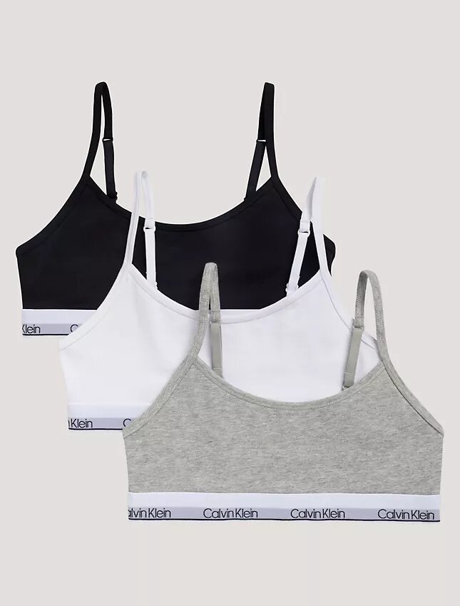 Σετ 3 βαμβακερών Cotton Stretch Bralette χωρίς φόδρα για κορίτσια Σετ 3 βαμβακερών Cotton Stretch Bralette χωρίς φόδρα για κορίτσια