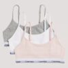 Σετ 3 βαμβακερών Cotton Stretch Bralette χωρίς φόδρα για κορίτσια Σετ 3 βαμβακερών Cotton Stretch Bralette χωρίς φόδρα για κορίτσια