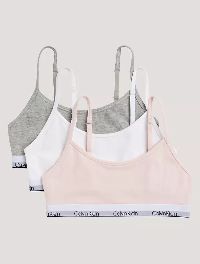 Σετ 3 βαμβακερών Cotton Stretch Bralette χωρίς φόδρα για κορίτσια Σετ 3 βαμβακερών Cotton Stretch Bralette χωρίς φόδρα για κορίτσια
