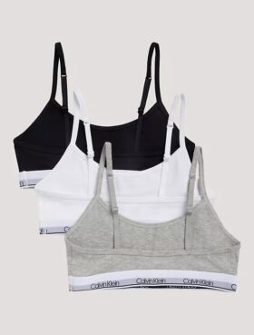 Σετ 3 βαμβακερών Cotton Stretch Bralette χωρίς φόδρα για κορίτσια