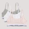 Σετ 3 βαμβακερών Cotton Stretch Bralette χωρίς φόδρα για κορίτσια Σετ 3 βαμβακερών Cotton Stretch Bralette χωρίς φόδρα για κορίτσια